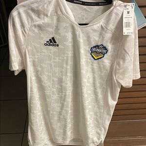 El Paso Locomotive FC Adidas White Camo Soccer Jersey with Black Emblem adidas